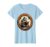 Robot Reading a Book Lover Illustration T-Shirt, Women, Baby Blue, Medium