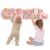 ROBUD Elephant Montessori Busy Board, 12-in-1 Activity Wall Busy Board, Montessori Sensory Wall Panel for Boys & Girls, Toddler Learning Activity Center for Playroom, Nursery, Pink