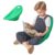 Rocker Chairs for Classroom, Portable Floor Seating with Back Support, Flexible Classroom Seating for Elementary, Plastic Reading Chair, Sensory Wobble Chair, Fun Scoop Egg Chair Indoor, (Green,1)