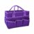 rockible Craft Storage Pouch Multi-Use Tote Organizer Oxford Cloth Structure Large Central Compartment Foldable Design with Handles Suitable for Sewing Tools Stationery Storage, Purple