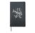 Rockstar Cat Playing Guitar Fish Skeleton Funny Kitten Hardcover Journal, Black