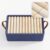 Rocvam 18.5 x 11 x 7.9 Inch Closet Organizers and Storage – Foldable Fabric Storage Bins, Steel Frame Support – Dark Blue Cationic Fabric