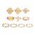 Rofusn 10PCS Stackable Ring Set for Women: Gold-Tone Vintage Virgin Mary Cross Statement Knuckle Rings Set Adjustable Finger Rings Jewelry Gifts