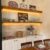 ROGMARS 60 Inches Long Walnut Floating Shelves with Led Light