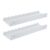 Roleader 2pcs Scalloped Floating Book Shelves for Rooms, White Wood