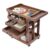 Rolling Cart – Art Supplies Storage 5-Tier Cart, Pine Wood with 3 Drawers