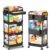 Rolling Cart:Baby Diaper Caddy Cart+Rolling Cart with Drawer, Black