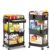 Rolling Cart:Baby Diaper Caddy Cart+Rolling Cart with Drawer, Black