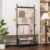 Rolling Clothes Rack with Wheels, Metal Garment Rack with Storage Basket