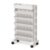 Rolling File Storage Cart with 5 Angled Pockets, 29.92 in, White