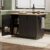 Rolling Island Cart for Kitchen with Drop Leaf Internal Storage Rack, Kitchen Cart with Storage with Wheels Towel Rack， for Kitchen, Dining Room, Black