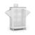Rolling Laundry Hamper with Lid and Side Storage Pockets, Large Plastic Clothes Bin for Bathroom, Portable Mobile Dirty Garment Organizer Box 16.93 x 12.6 x 23.62 Inch White