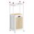 Rolling Rattan Laundry Hamper, Mobile Clothes Basket with Multi-Tier Storage Shelves and Casters for Bathroom and Laundry Room Organization