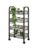 Rolling Storage Cart Black Carbon Steel with Drain Basket，4 Tier