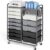 Rolling Storage Cart with Drawers, Storage Organizer Cart with Wheels and Wooden Tabletop,Utility Cart for Living Room, Classroom, Bedroom,Bathroom,Dorm,Office (Grey)