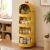Rolling Toy Organizer with Lockable Wheels, 4-Tier Large Storage Shelf with Dustproof Top Bin, Mobile Kids Organizer for Toys, Books, Baby Essentials, Playroom, Nursery & Classroom