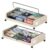 Rolling Under Bed Storage Drawer, 2 Pack, Metal with Wheels for Clothes and Blankets, 31″ x 17″ x 7.2″
