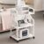 Rolling Utility Cart, 3 Tier Metal Trolley with Wheels, Storage Organizer for Home, Kitchen, Office, Bedroom, Salon – Multifunctional Black Design