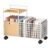 Rolling Utility Cart, Tier Metal Storage, White Double Layer