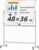 Rolling Whiteboard 48×36 Double-Sided, Large White Board on Wheels 4’X3′ Magnetic Dry Erase Board with Stand,Portable Standing Whiteboard Easel for Home Office Classroom School