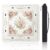 RollTray Mahjong Mat for Table, 31.5 x 31.5 Inch American Mahjong Mat with Printed Rules, Non-Slip Noise-Reducing Rubber Game Mat with Carrying Bag, Pink Floral