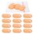 ROMISBABA 15pcs Washable Makeup Remover Pads for Women, Double Layer Soft Fiber Face Towels with Laundry Bag, Portable Deep Cleansing Facial Cloths for Travel and Business Trips, Orange,