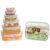 Romon Airtight Food Containers 7 Pieces Set of Airtight and Empilable Food Containers Durable Plastic Ideal for Lunch and Food Preparation
