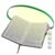 ROOKIELEDS Faux Leather Strip Clip-On Book Light, Rechargeable Reading Light, Full Book Cover, CRI 90+, 4 Colors & Stepless Dimming, Battery Indicator, Portable for Bed Travel Book Lovers (Green)