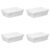 ROOK UNLIMITED Set of (2) Small Storage Bin, 28 Quart Clear Plastic Storage Container with Snap-On Lid, White 4 Pack