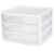 ROOK UNLIMITED Wide 3 Drawer Countertop Storage Unit, White