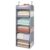 roomtalk 5-Shelf Hanging Closet Organizer and Storage with 6 Side Pockets, Collapsible Closet Hanging Shelves for Storage, Grey