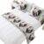 Rooster Beds Runner and 2 Matching Pillow Covers Rustic Farmhouse Watercolor Black White Animal Wood Grain Bed Runner Set, Throw Cushion Cover Bedding Scarves for Guesthouse, Hotel Decor 102 x 20 inch