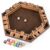 ropoda 6-Way Shut The Box Game-Upgraded 1-6 Player Wooden Dice Game for Adults and Kids, Addition Training, Fun for Family Game Night-Vintage Style