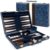 ropoda Backgammon Board Game Set (15 Inches) for Adults and Kids,Classic Board Strategy Game,Portable and Travel Backgammon Set with Premium Leather Case,Best Strategy & Tip Guid (Blue)