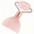 Rose Quartz 2 in 1 Facial Roller & Gua Sha Tool, Natural Crystal Face Massage Roller for Anti-Aging, Reduce Puffiness Skin Care Massager