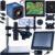 Rosfix Set Earth Pro MCEP-0.5X-PZRR – Digital Microscope with 8 Inch Display, Bracket & Camera | 7-45x Zoom, C-Mount | For Electronics, Laboratory, Industry | Stereo Microscope System