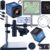 Rosfix Set Earth Pro MCEP-0.5X-PZRR – Digital Stereo Microscope with 7-45x Zoom & C-Mount | LED Ring Light 56x | HDMI/VGA Camera | For Electronics, Laboratory, Biology, Industry