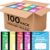 Rosmonde Composition Notebooks Primary Ruled 100 Pack, 200 Pages (100 Sheets), Color Marble Composition Notebook, Grades K-2, Bulk Primary Composition Notebook, Writing Dotted Lined