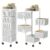 Rotating 5-Tier Kitchen Storage Rack on Wheels, Iron