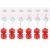 Rotatingpals 3 Pcs Dice Table Number Casino Game Kit,Red, White