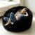 Round Bean Bag Chair for Adults & Kids Indoor Household Relax, 4FT Black