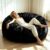 Round Bean Bag Chair for Adults & Kids Indoor Household Relax, 5FT Black