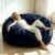 Round Bean Bag Chair for Adults & Kids Indoor Household Relax, 5FT Blue
