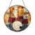Round Drum Kit Music Theme Stained Glass Style Suncatcher, Window Hanging Art for Music Fans