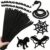 RoundFunny 150 Pcs 39 Inches Extra Long Black Pipe Cleaners Crafts, 6mm Fuzzy Chenille Stems Bulk for DIY Art Projects Flower Creative Supplies Wrapping Party Decorations