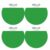 Round Name Stickers for School Activity, Green, 80mm