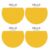 Round Name Stickers for School, Ginger Yellow, 80mm