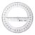 Round Protractor Ruler 25cm with Full Protractor for Drawing