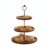 Round Rotating Acacia Wood Tiered Tray, Minimalist Turntable Server for Kitchen Countertop & Dining Table Display
