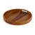 Round Serving Tray 13 Inch Solid Bottom Wooden Tray Decorative Platter Kitchen Table Organizer Snack Dessert Beverage Serving Board Home Decor